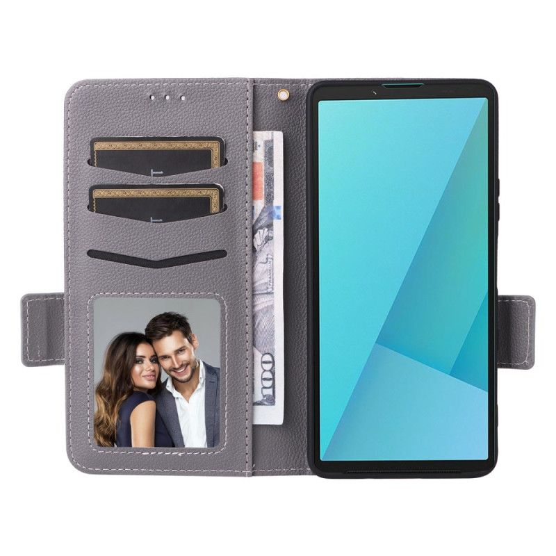 Housse Sony Xperia 10 VII Simili Cuir à Lanière