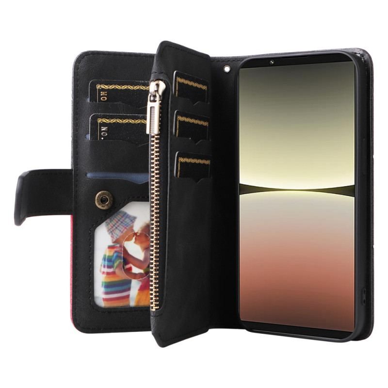Housse Sony Xperia 5 IV Bicolore avec Porte-Monnaie