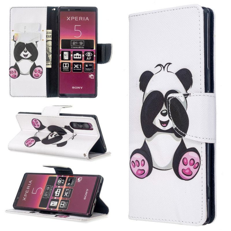 Housse Sony Xperia 5 Panda Fun