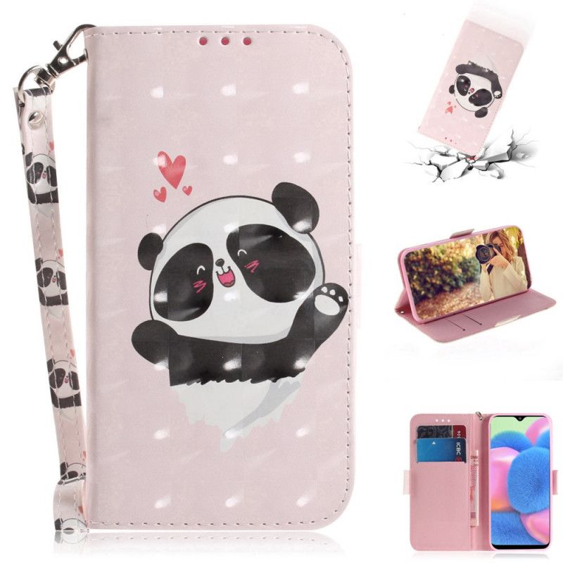 Housse Sony Xperia 5 Panda Love À Lanière