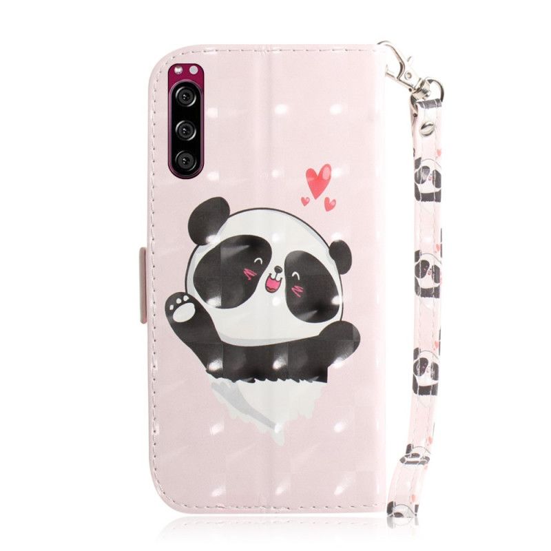 Housse Sony Xperia 5 Panda Love À Lanière