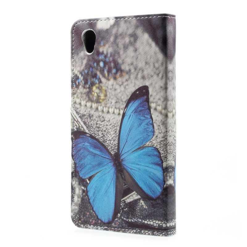 Housse Sony Xperia L1 Papillon Bleu