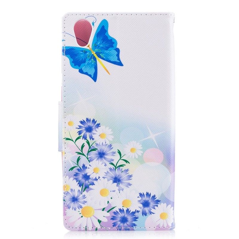 Housse Sony Xperia L1 Papillons Et Fleurs Peints