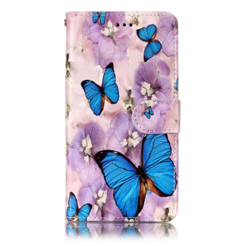 Housse Sony Xperia L2 Papillons Au Jardin Lilas