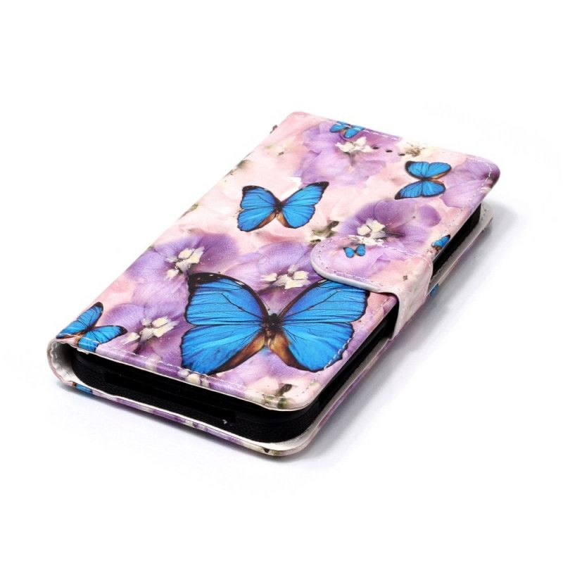 Housse Sony Xperia L2 Papillons Au Jardin Lilas