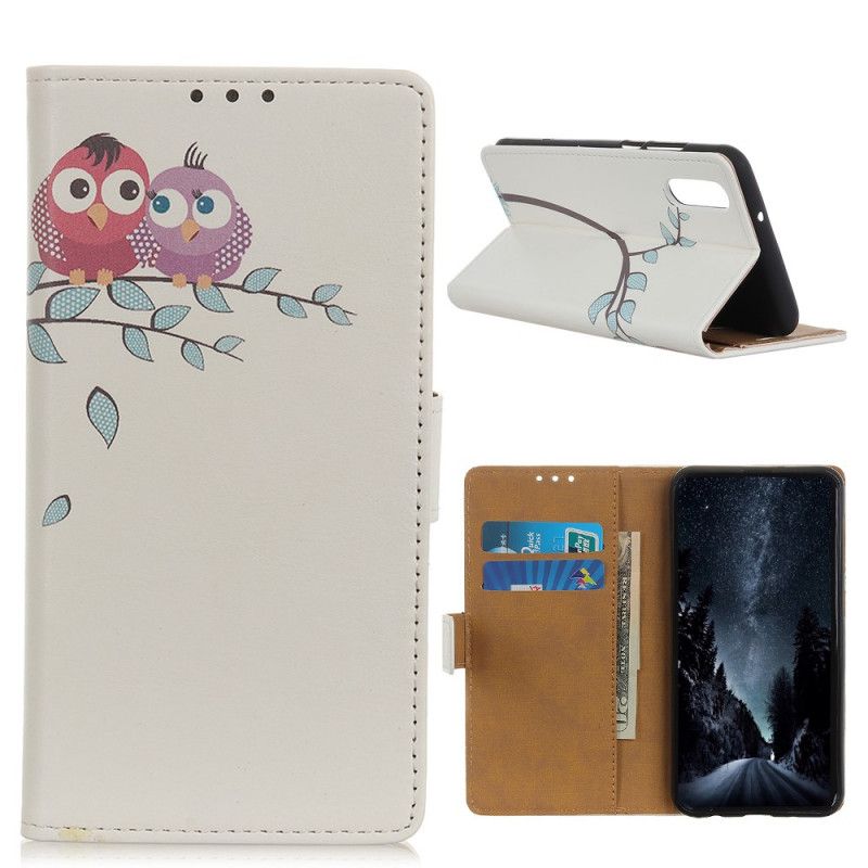 Housse Sony Xperia L4 Couple De Hiboux Sur L'arbre