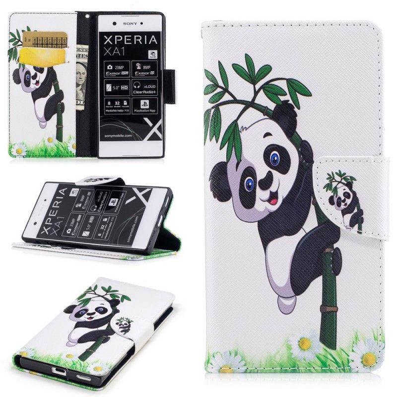 Housse Sony Xperia Xa1 Panda Sur Le Bambou