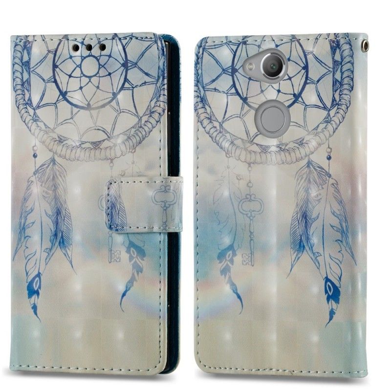 Étui Housse Sony Xperia Xa2 Attrape Rêves Aquarelle 3d