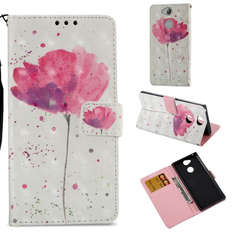 Housse Sony Xperia Xa2 Coquelicot Aquarelle 3d