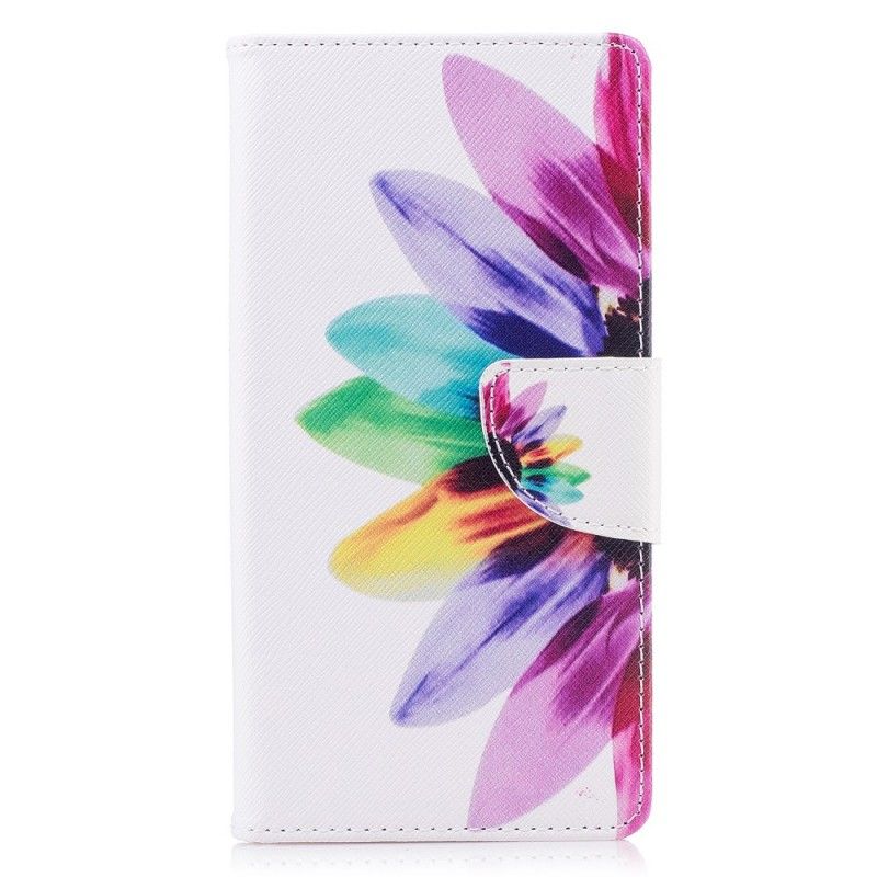 Housse Sony Xperia Xz1 Fleur Aquarelle