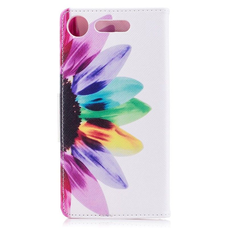 Housse Sony Xperia Xz1 Fleur Aquarelle