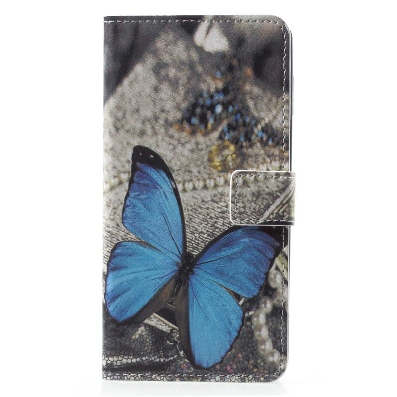 Étui Housse Sony Xperia Xz2 Papillon Bleu