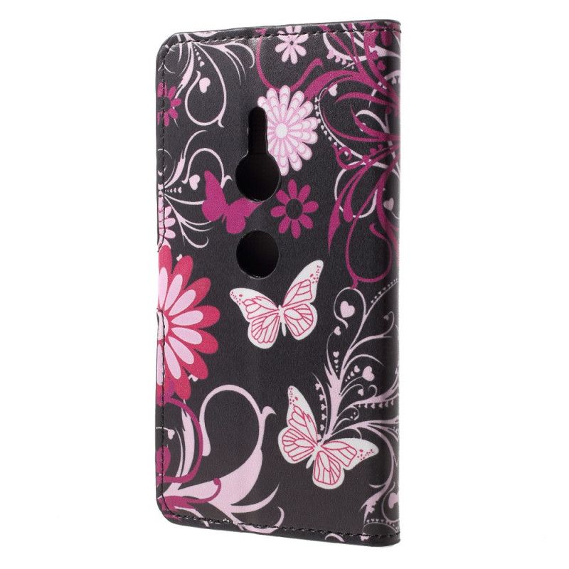 Housse Sony Xperia Xz2 Papillons Et Fleurs