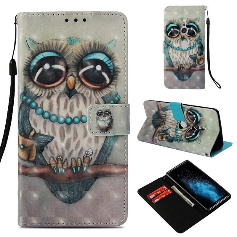 Housse Sony Xperia Xz3 Miss Hibou 3d