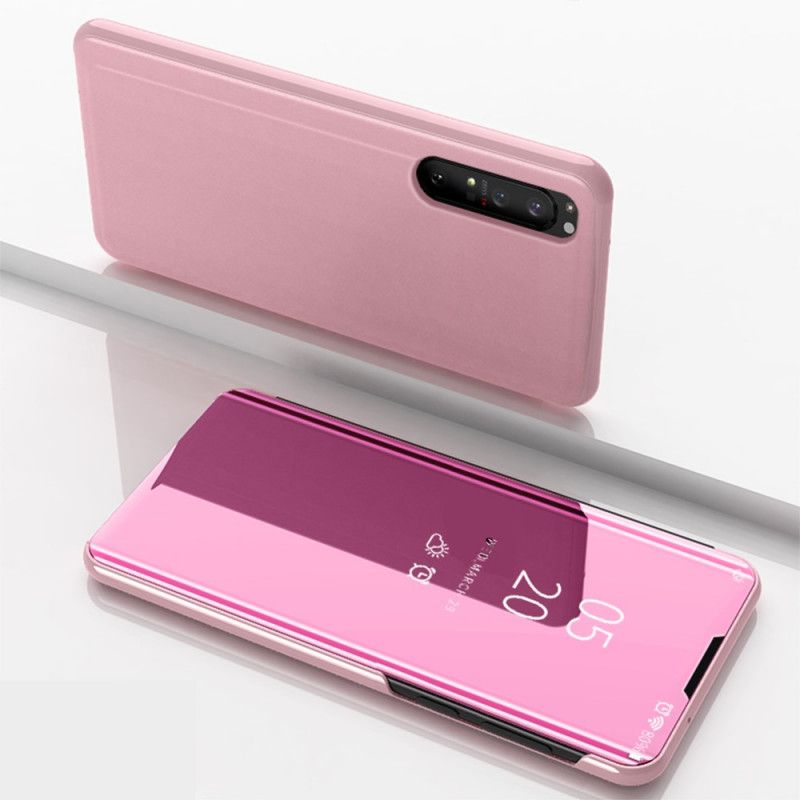 View Cover Sony Xperia 1 Ii Miroir Et Simili Cuir