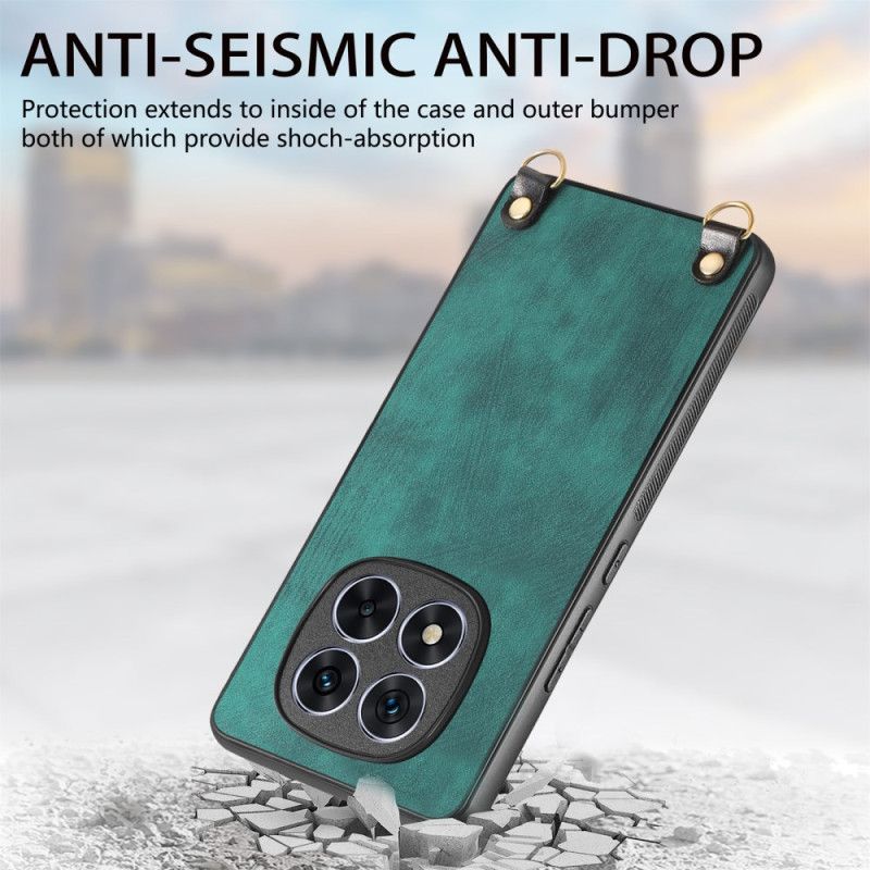 Coque à Cordon Xiaomi Redmi Note 14 ProPlus 5G Effet Cuir