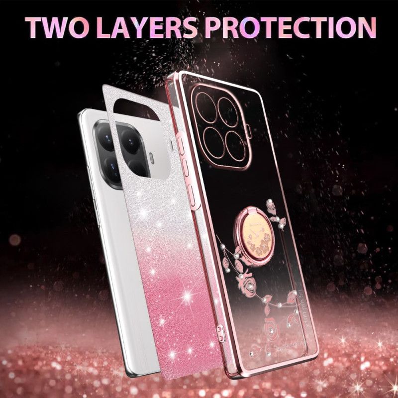 Coque KADEM pour Xiaomi 15T Pro Anneau-Support Strass KADEM