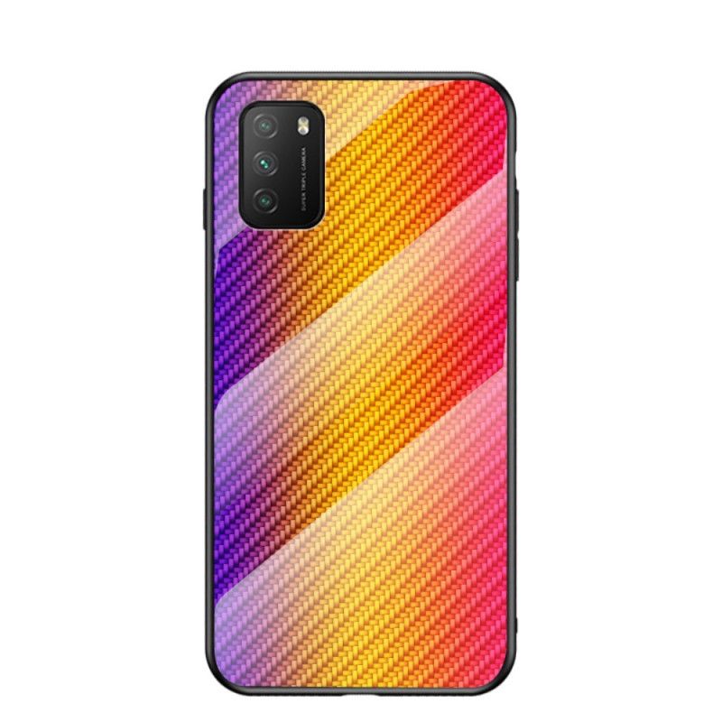 Coque Poco M3 Verre Trempé Fibre Carbone