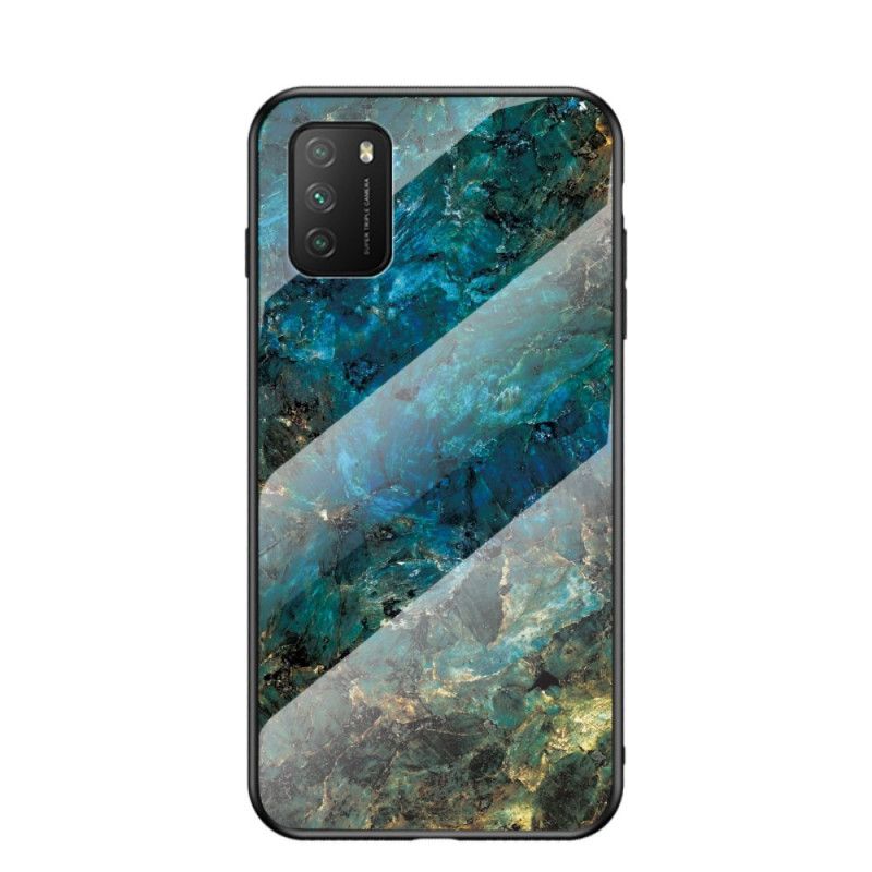 Coque Poco M3 Verre Trempé Marble Colors