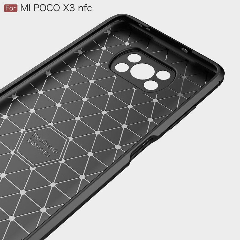 Coque Poco X3 Fibre Carbone Brossée