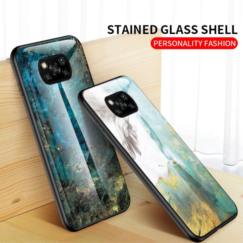 Coque Poco X3 Verre Trempé Marble Colors