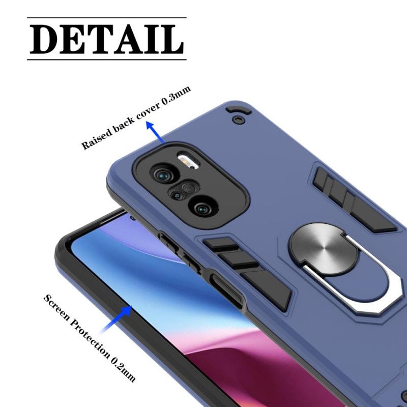 Coque Pour Xiaomi Mi 11i 5G / Poco F3 Détachable Anneau-support Métallisée