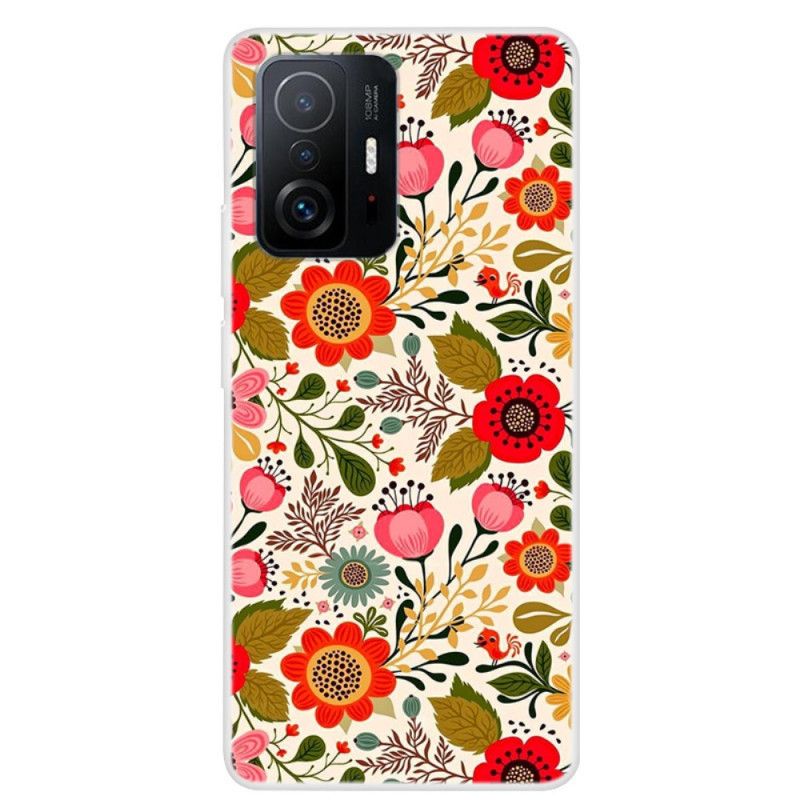 Coque Pour Xiaomi Mi 11T / 11T Pro Tapisserie Fleurie