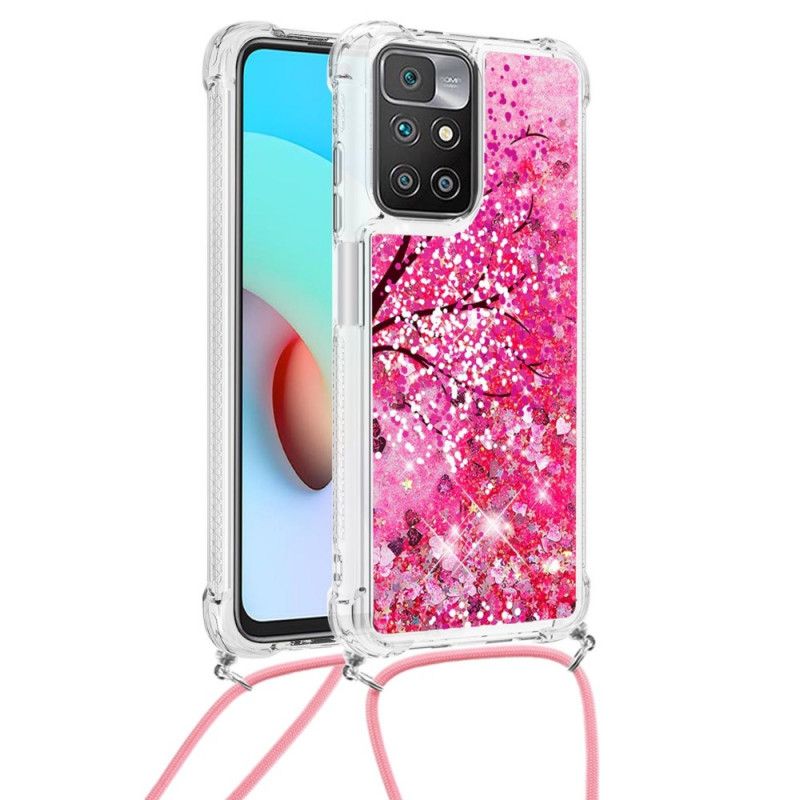 Coque Pour Xiaomi Redmi 10 À Cordon Paillettes Arbre