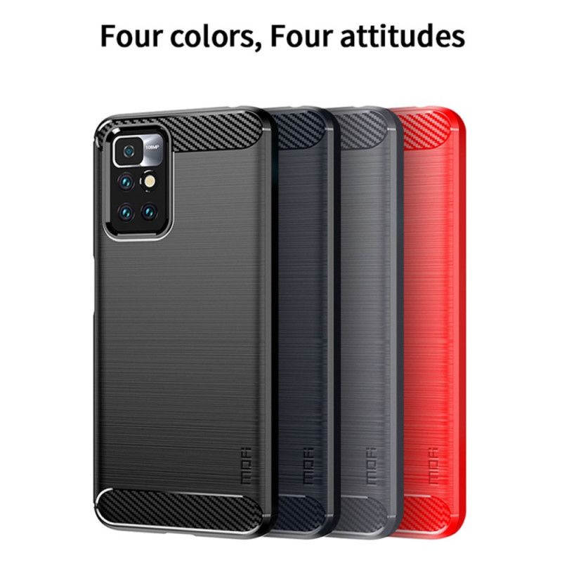 Coque Pour Xiaomi Redmi 10 Fibre Carbone Brossée Mofi