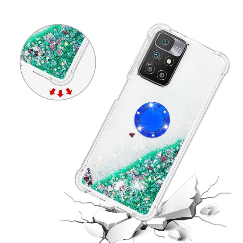 Coque Pour Xiaomi Redmi 10 Paillettes Avec Anneau-support