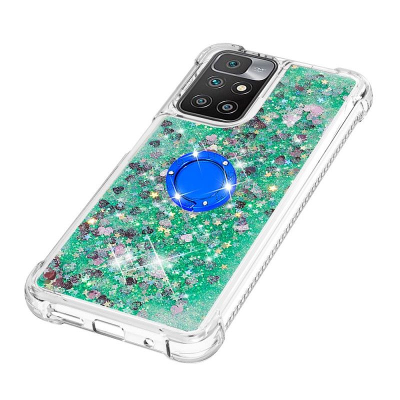 Coque Pour Xiaomi Redmi 10 Paillettes Avec Anneau-support