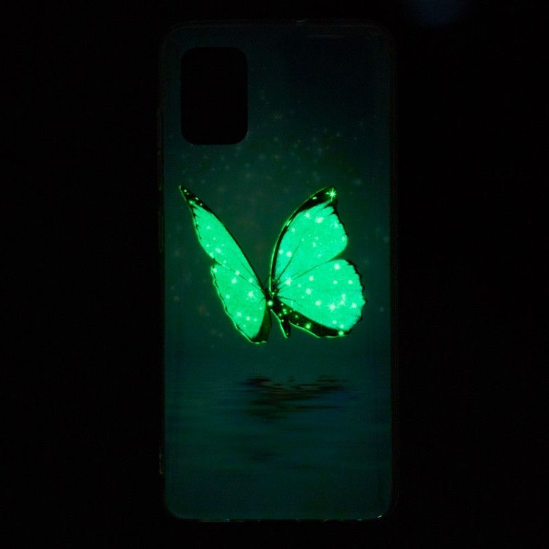 Coque Pour Xiaomi Redmi 10 Papillon Bleu Fluorescente