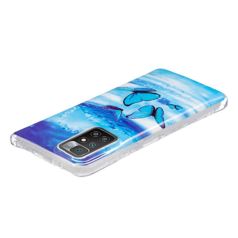 Coque Pour Xiaomi Redmi 10 Papillons Fluorescents