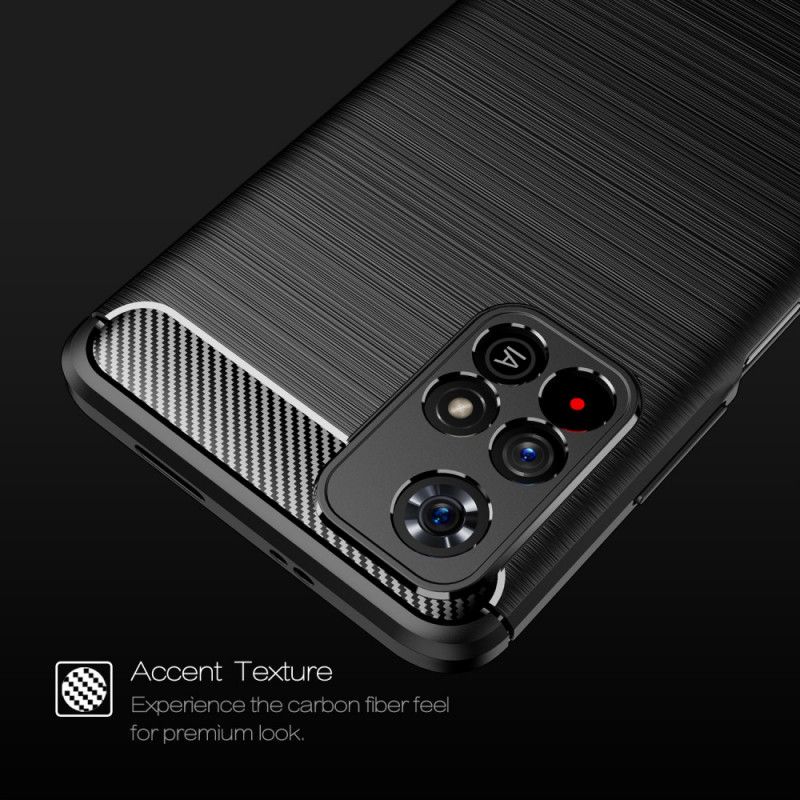 Coque Pour Xiaomi Redmi Note 11 / Poco M4 Pro 5G Fibre Carbone Brossée
