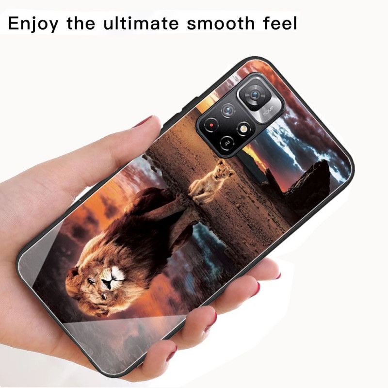 Coque Pour Xiaomi Redmi Note 11 / Poco M4 Pro 5G Verre Trempé Lionceau