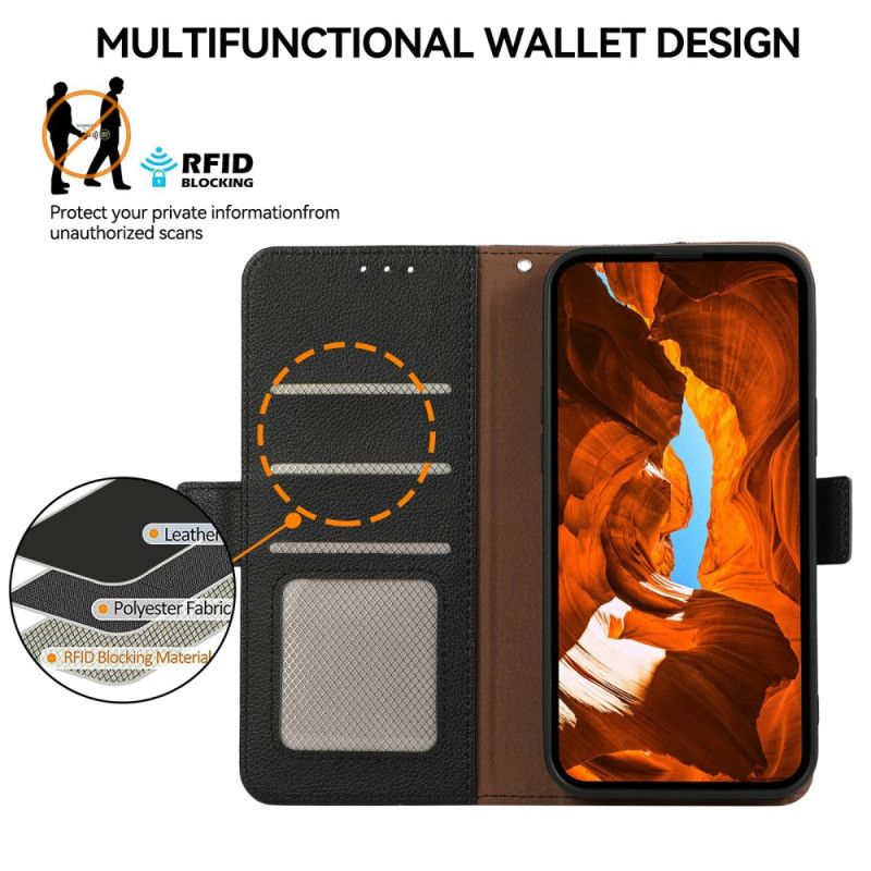 Coque RFID pour Xiaomi Redmi Note 14 Pro 4G Effet Cuir ABEEL