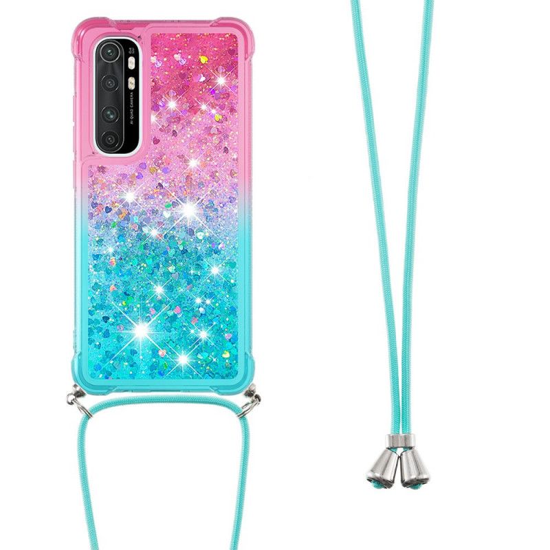 Coque Xaiomi Mi Note 10 Lite Silicone Paillettes Et Cordon