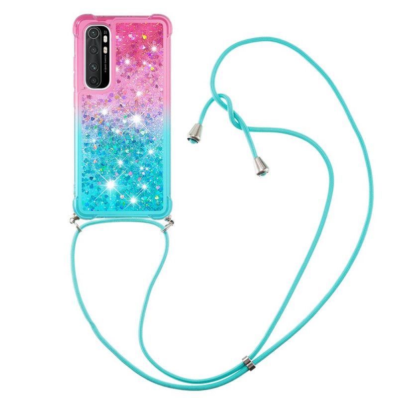 Coque Xaiomi Mi Note 10 Lite Silicone Paillettes Et Cordon