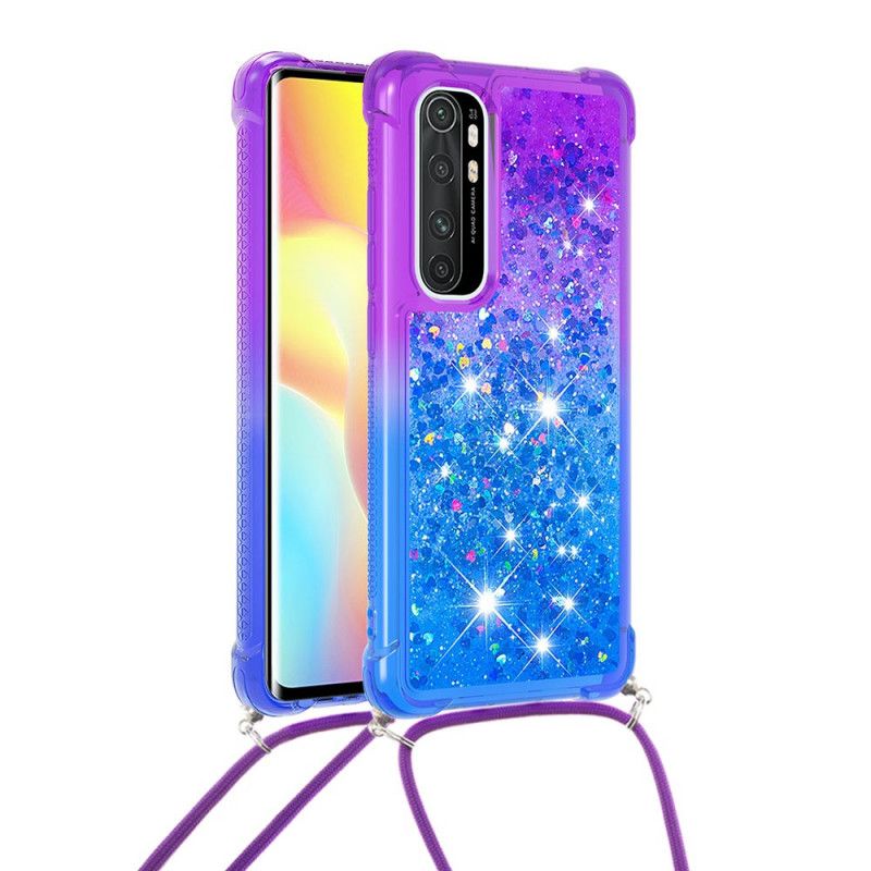 Coque Xaiomi Mi Note 10 Lite Silicone Paillettes Et Cordon