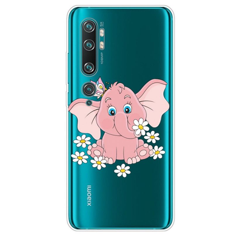 Coque Xaiomi Mi Note 10 / Note 10 Pro Transparente Éléphant Rose