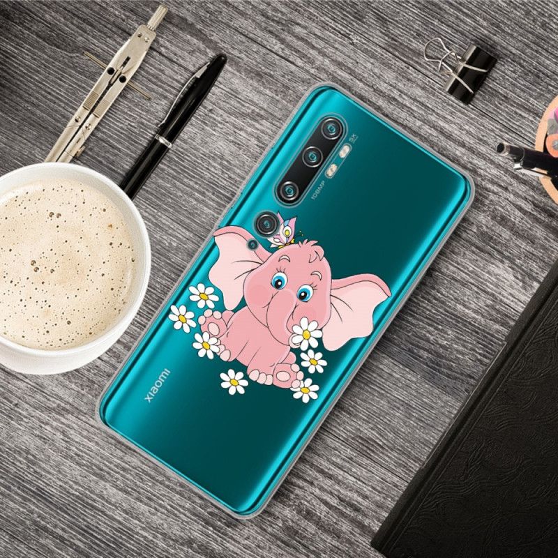 Coque Xaiomi Mi Note 10 / Note 10 Pro Transparente Éléphant Rose