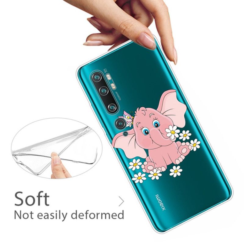 Coque Xaiomi Mi Note 10 / Note 10 Pro Transparente Éléphant Rose