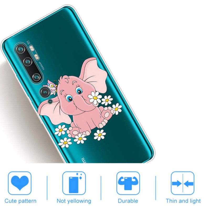 Coque Xaiomi Mi Note 10 / Note 10 Pro Transparente Éléphant Rose