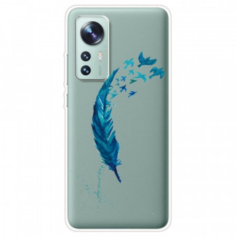 Coque  Xiaomi 12 / 12X  Belle Plume Bleue