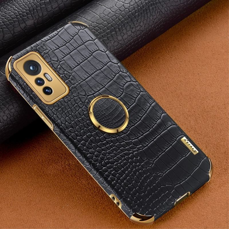 Coque  Xiaomi 12 / 12X  Effet Peau de Crocodile Anneau-Support