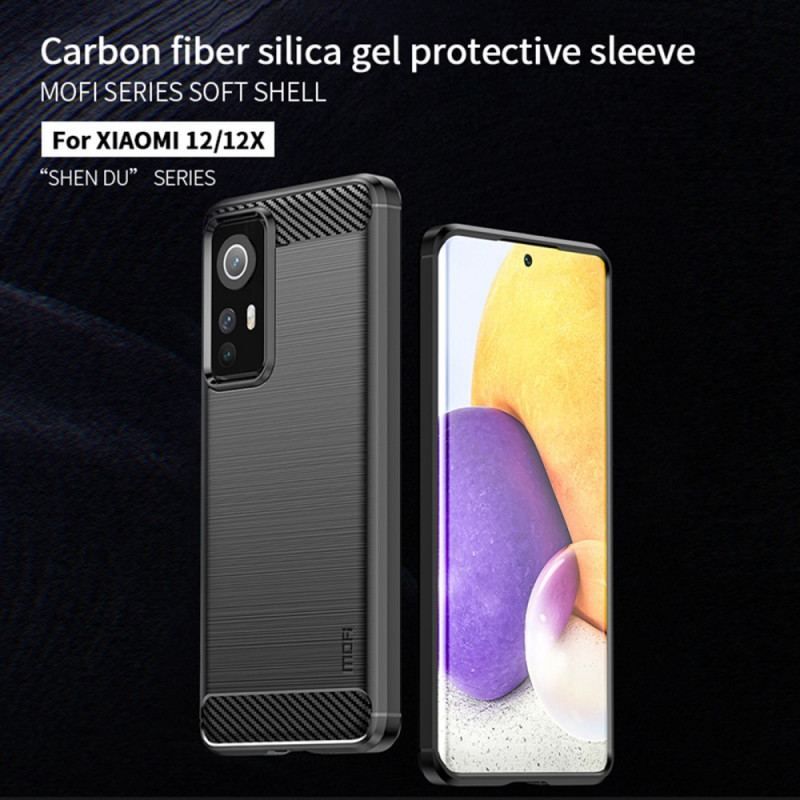 Coque  Xiaomi 12 / 12X  Fibre Carbone Brossée MOFI