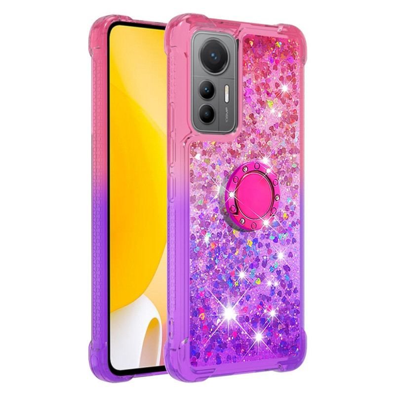 Coque Xiaomi 12 Lite Paillettes Anneau-Support