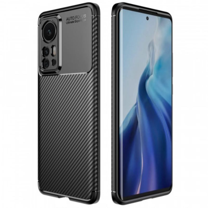 Coque Xiaomi 12 Pro Flexible Texture Fibre Carbone