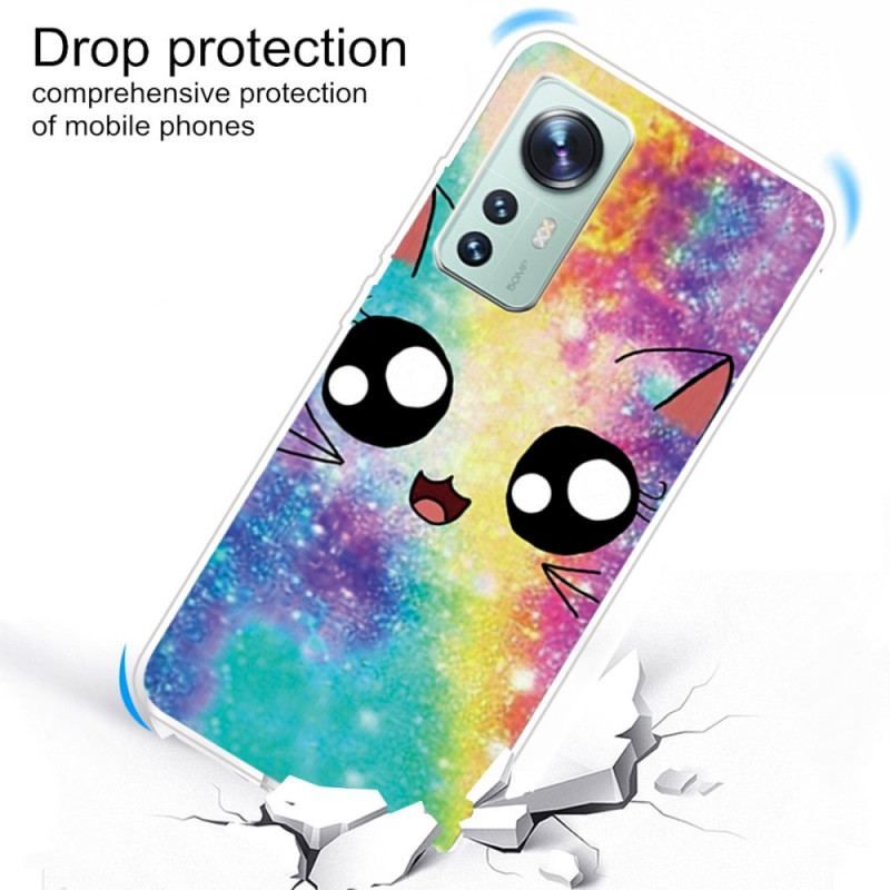 Coque Xiaomi 12 Pro Silicone Chat Déco