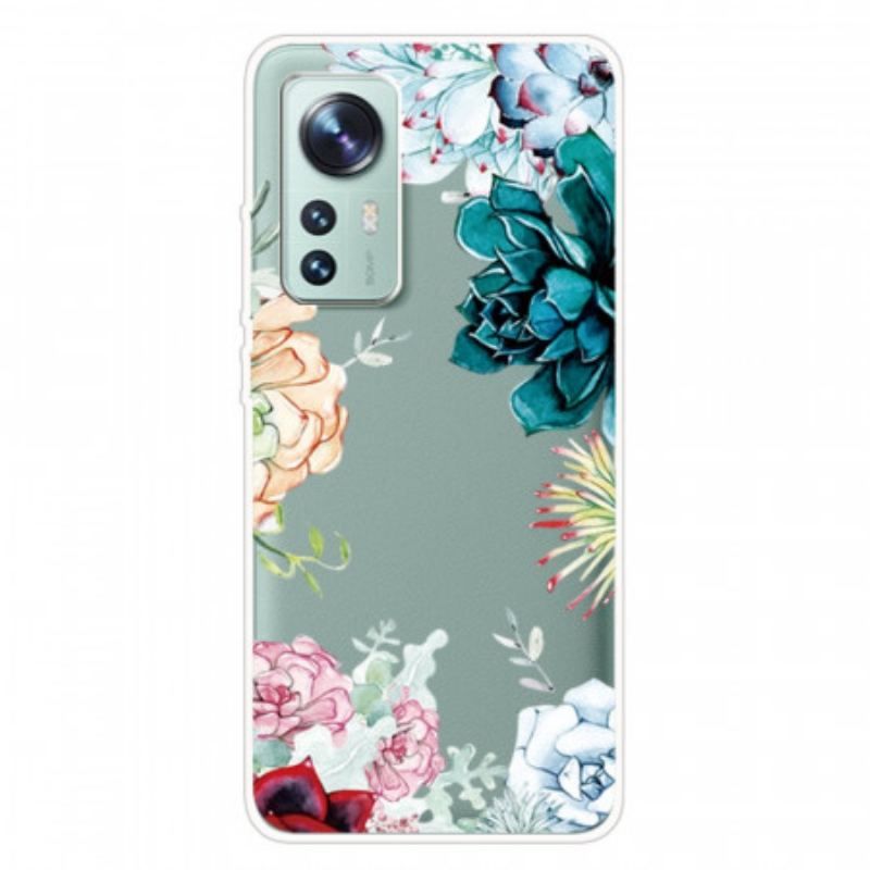 Coque Xiaomi 12 Pro Silicone Fleurs Sauvages